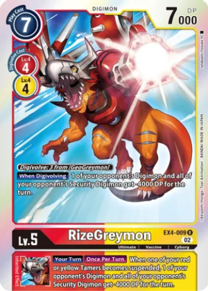 RizeGreymon – EX4-009 – Rare