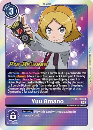 Yuu Amano - Xros Encounter Pre-Release Cards (BT10_PR)