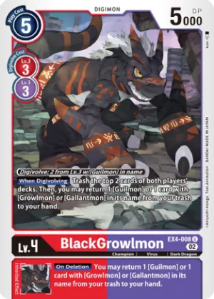 BlackGrowlmon – EX4-008 – Uncommon