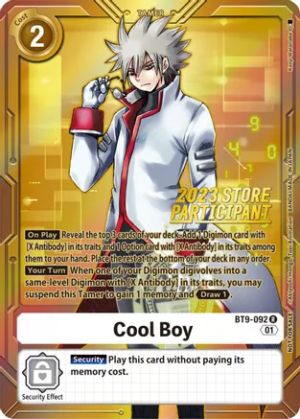 Cool Boy (2023 Store Participant) - X Record (BT09)