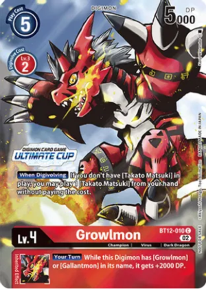 Growlmon (Ultimate Cup) - Across Time (BT12)