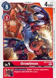 Growlmon - BT2-013 (Winner Pack Next Adventure) - Release Special Booster (BT2-013 U)