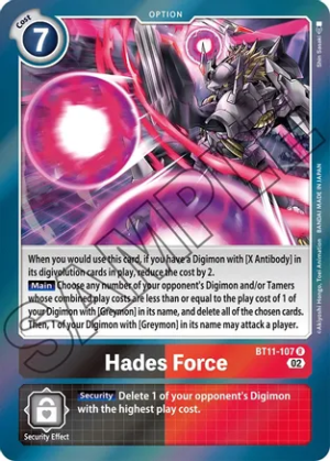 Hades Force BT11-107 – Dimensional Phase – Rare