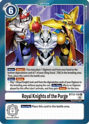 Royal Knights of the Purge – BT13-110 – Rare