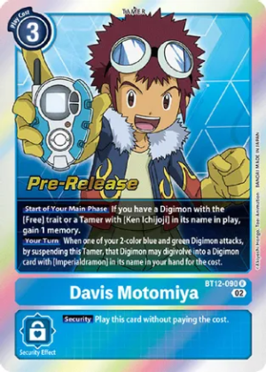 Davis Motomiya - Across Time Pre-Release Cards (BT12_PR)