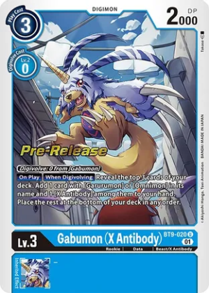 Gabumon (X Antibody) - X Record Pre-Release Cards (BT09_PR)