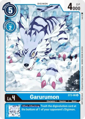 Garurumon - ST2-06 (Tamer Party Promo) - Starter Deck 02: Cocytus Blue (ST-2)