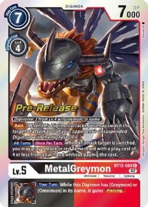 MetalGreymon - Across Time Pre-Release Cards (BT12_PR)