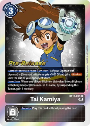 Tai Kamiya - Across Time Pre-Release Cards (BT12_PR)