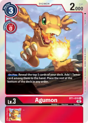 Agumon - BT1-010 (Resurgence Booster Reprint) - Resurgence Booster (RB-01)