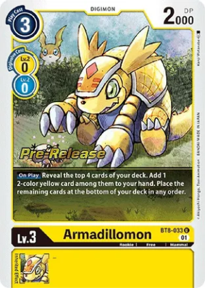 Armadillomon - New Awakening Pre-Release Cards (BT08_PR)