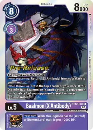 Baalmon (X Antibody) - Across Time Pre-Release Cards (BT12_PR)