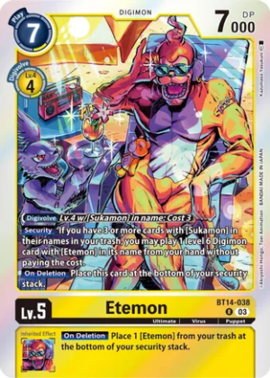 Etemon Rare BT14-038 R