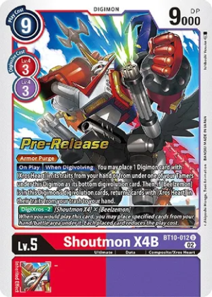 Shoutmon X4B - Xros Encounter Pre-Release Cards (BT10_PR)