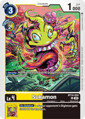 Sukamon Uncommon BT14-034 U