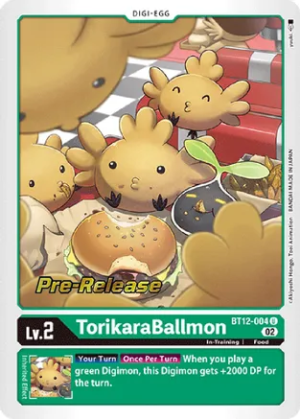 TorikaraBallmon - Across Time Pre-Release Cards (BT12_PR)
