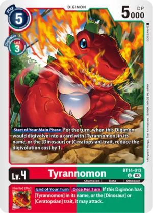 Tyrannomon Uncommon BT14-013 U