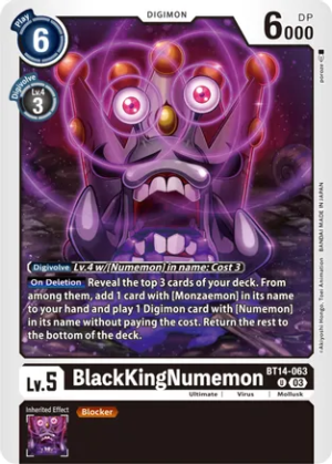 BlackKingNumemon Uncommon BT14-063 U