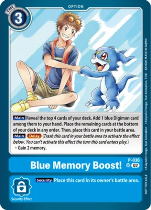 Blue Memory Boost! (NYCC 2023 Demo Deck) - Digimon Promotion Cards (D-PR)