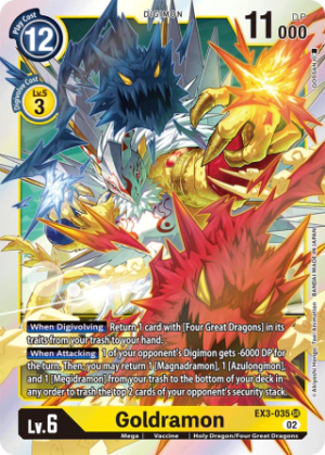 Goldramon EX3-035 – Draconic Roar – Super Rare