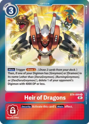 Heir of Dragons (ST-11 Special Entry Pack) – Great Legend (BT04)