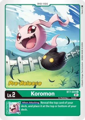 Koromon - Next Adventure Pre-Release Cards (BT07_PR)