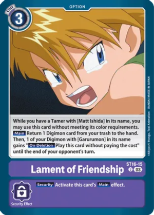 Lament of Friendship - Starter Deck 16: Wolf of Friendship (ST-16)