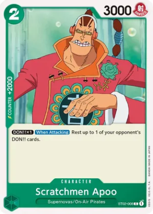 Scratchmen Apoo - Starter Deck 2: Worst Generation (ST02-008 C)