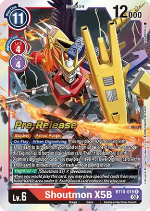 Shoutmon X5B - Xros Encounter Pre-Release Cards (BT10_PR)
