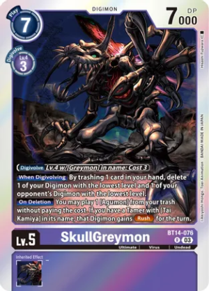 SkullGreymon Rare BT14-076 R