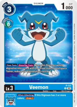 Veemon - P-117 (NYCC 2023 Demo Deck) - Digimon Promotion Cards (D-PR)