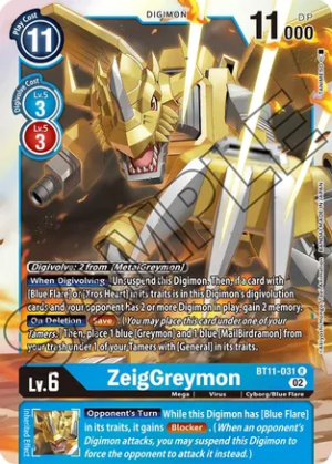 ZeigGreymon BT11-031 – Dimensional Phase – Rare