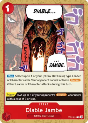 Diable Jambe - Starter Deck 1: Straw Hat Crew (ST01-016 C)