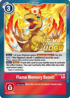 Flame Memory Boost! (Judge Pack 3) - Next Adventure (BT07)