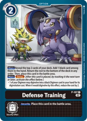 Defense Training (Blast Ace Box Topper) - Digimon Promotion Cards (D-PR)