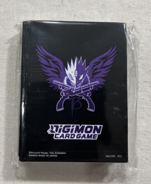 Digimon Card Game Official Sleeves – Beelzemon Logo Folios (60-Pack) – Bandai Card Sleeves