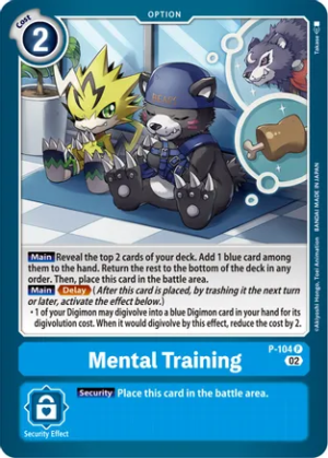 Mental Training (Blast Ace Box Topper) - Digimon Promotion Cards (D-PR)