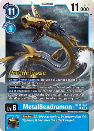 MetalSeadramon - Exceed Apocalypse Pre-Release Cards (BT15_PR)