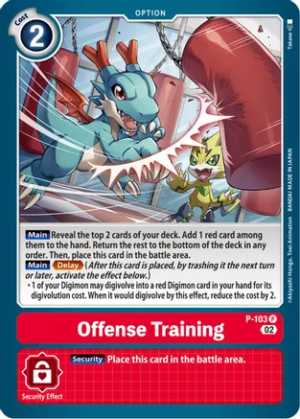 Offense Training - P-103 (Blast Ace Box Topper) - Digimon Promotion Cards (D-PR)