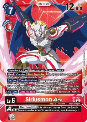 Siriusmon Ace (English Exclusive) - Exceed Apocalypse (LM-001 SR)