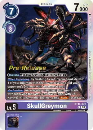 SkullGreymon - Blast Ace Pre-Release Cards (BT14_PR)