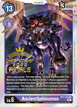 AncientSphinxmon (2022 Championship Finals Event Pack) - Next Adventure (BT07)