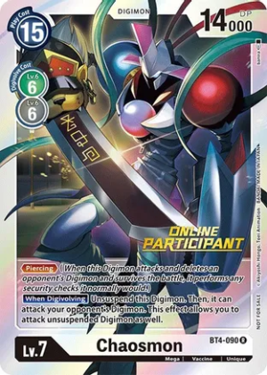 Chaosmon - BT4-090 (2021 Championship Online Regional) [Online Participant] - Great Legend (BT04)