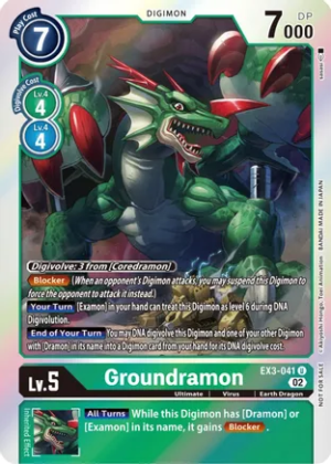 Groundramon (Box Topper) - Draconic Roar (EX03-041 U)