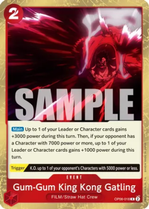 Gum-Gum King Kong Gatling - Wings of the Captain (OP06-018 R)