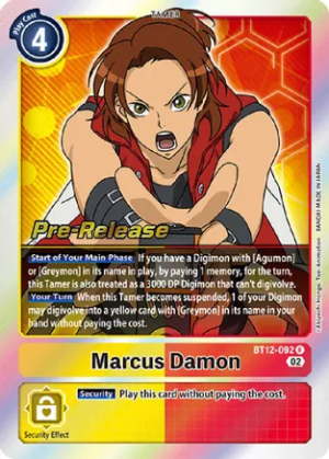Marcus Damon - Across Time Pre-Release Cards (BT12_PR)