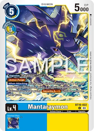 Mantaraymon - Beginning Observer (BT16-022 C)