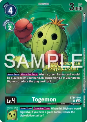 Togemon (2024 Regionals Participant) - Blast Ace (BT14-046 U)