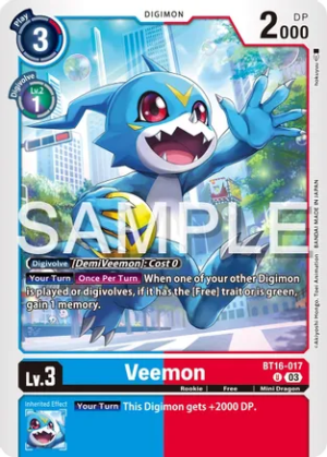 Veemon - Beginning Observer (BT16-017 U)