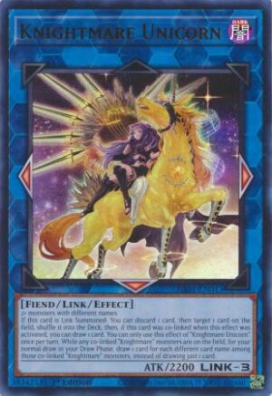 Knightmare Unicorn (alternate art) - RA01-EN043 - Super Rare
